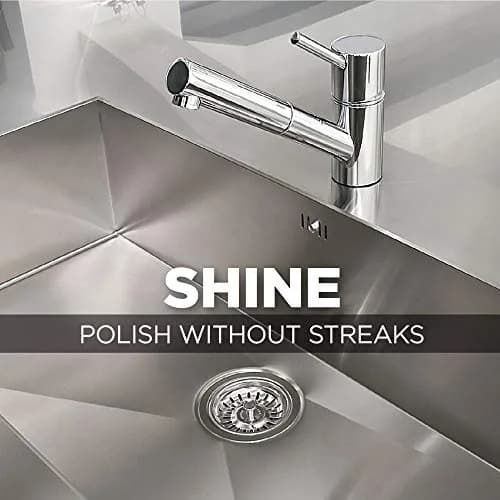Weiman Stainless Steel Sink Cleaner & Polish 237ml (8 Fl Oz) | Streak-Free Shine for Cookware & Sinks thumbnail 5