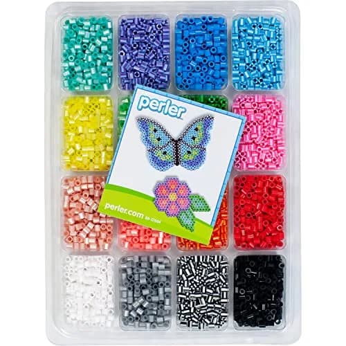 Perler Beads Stripes 'n Pearls Fuse Beads 4000 Count with Storage Tray | Ages 6+ thumbnail 3
