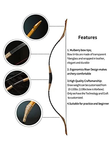 longbowmaker Hungarian Style Handmade Recurve Horsebow 55LB | Right Hand & Left Hand Archery thumbnail 2