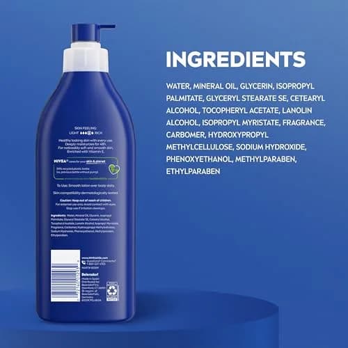 NIVEA Original Moisture Body Lotion with Vitamin E, 500ml (16.9 Fl Oz) | 48-Hour Deep Moisture for Normal to Dry Skin thumbnail 8