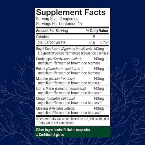 Host Defense Stamets 7 Capsules 30 Count | 7-Species Mushroom Blend for Daily Wellness thumbnail 2