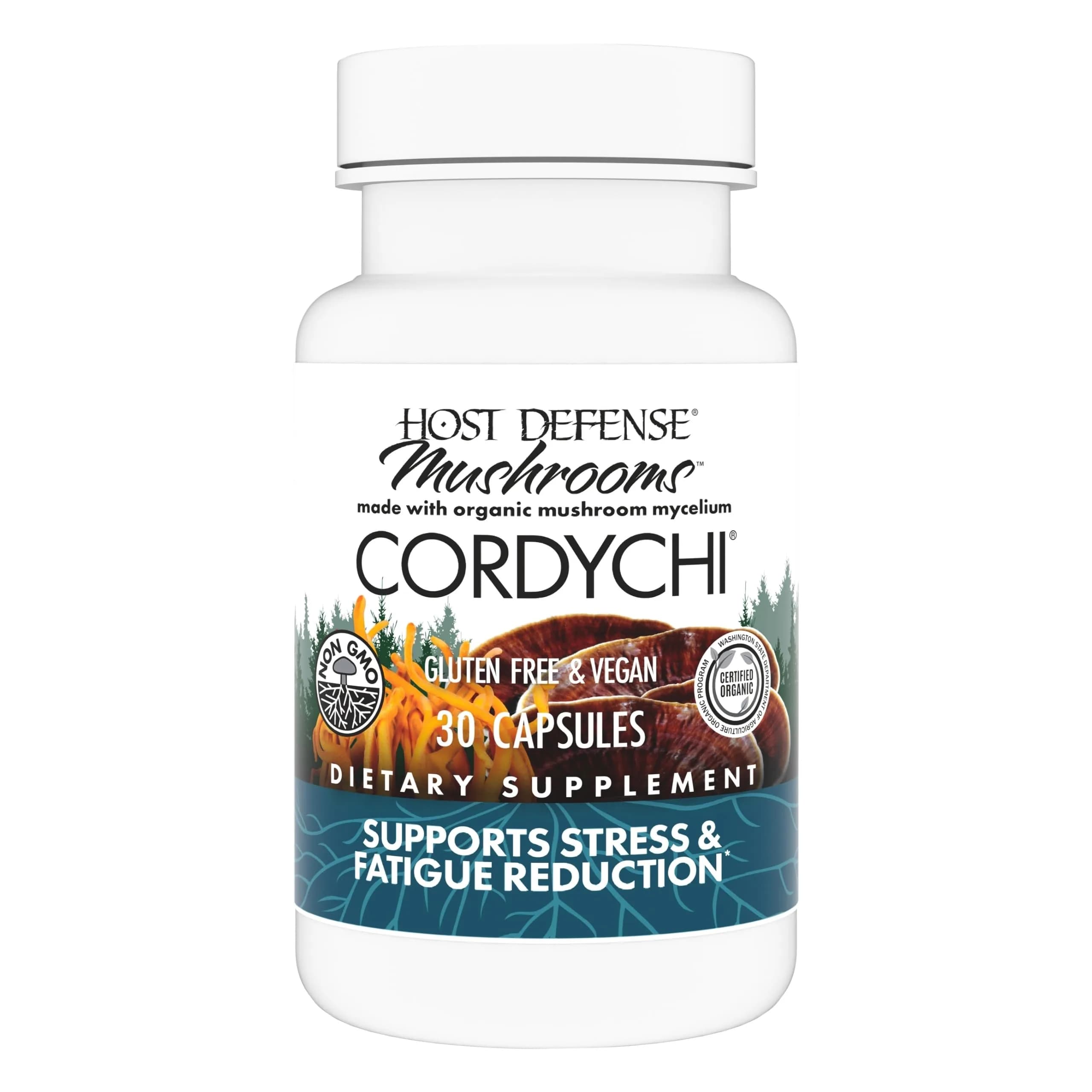 Host Defense CordyChi Capsules, 30 Capsules - main product image