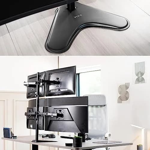 VIVO Quad Monitor Free-Standing Mount 13"-30" Screens | Holds 4 Displays up to 17.6 lbs Each thumbnail 4