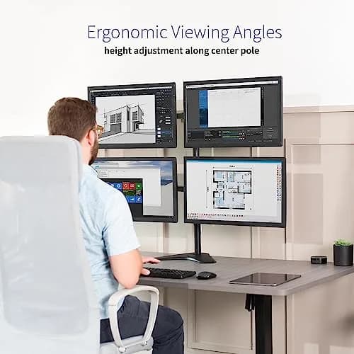 VIVO Quad Monitor Free-Standing Mount 13"-30" Screens | Holds 4 Displays up to 17.6 lbs Each thumbnail 8