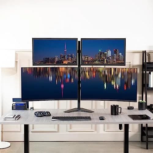 VIVO Quad Monitor Free-Standing Mount 13"-30" Screens | Holds 4 Displays up to 17.6 lbs Each thumbnail 9