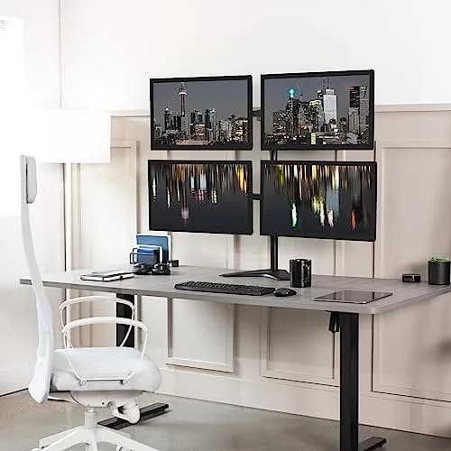 VIVO Quad Monitor Free-Standing Mount 13"-30" Screens | Holds 4 Displays up to 17.6 lbs Each thumbnail 2