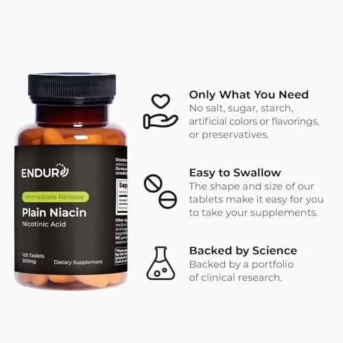 Endurance Products Plain Niacin 500mg thumbnail 5