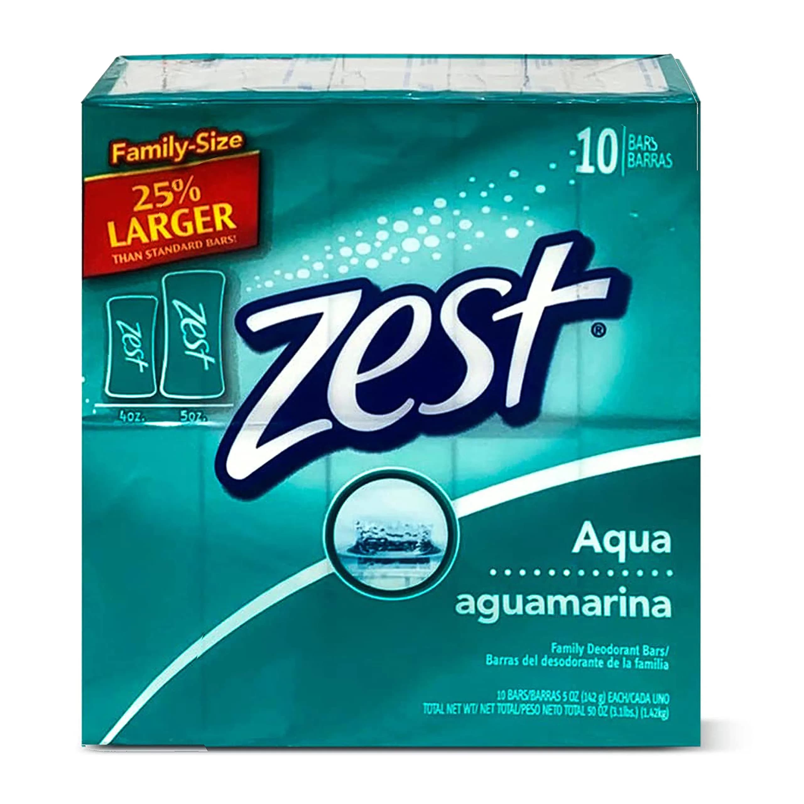 Zest Ocean Breeze Bar Soap 3 ct, 12 oz (340 g) | Cleanses Skin for All Types — Aqua / 5 Ounce