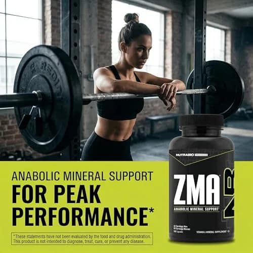 NutraBio ZMA Supplements for Men & Women- Zinc Magnesium Supplements to Support, 180 Ct. thumbnail 4