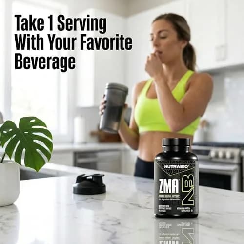 NutraBio ZMA Supplements for Men & Women- Zinc Magnesium Supplements to Support, 180 Ct. thumbnail 7