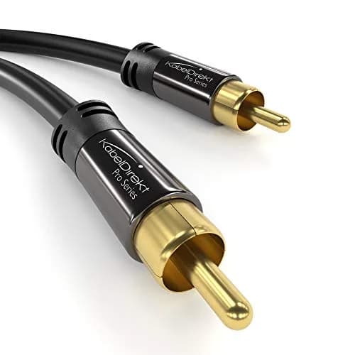 KabelDirekt RCA/Phono Subwoofer Lead Cable 15ft | 75 Ohm Impedance for Audio & Video thumbnail 2