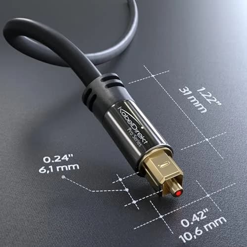 KabelDirekt Optical Audio Cable 1.8m (6ft) | High-Speed Digital Audio Transmission thumbnail 7