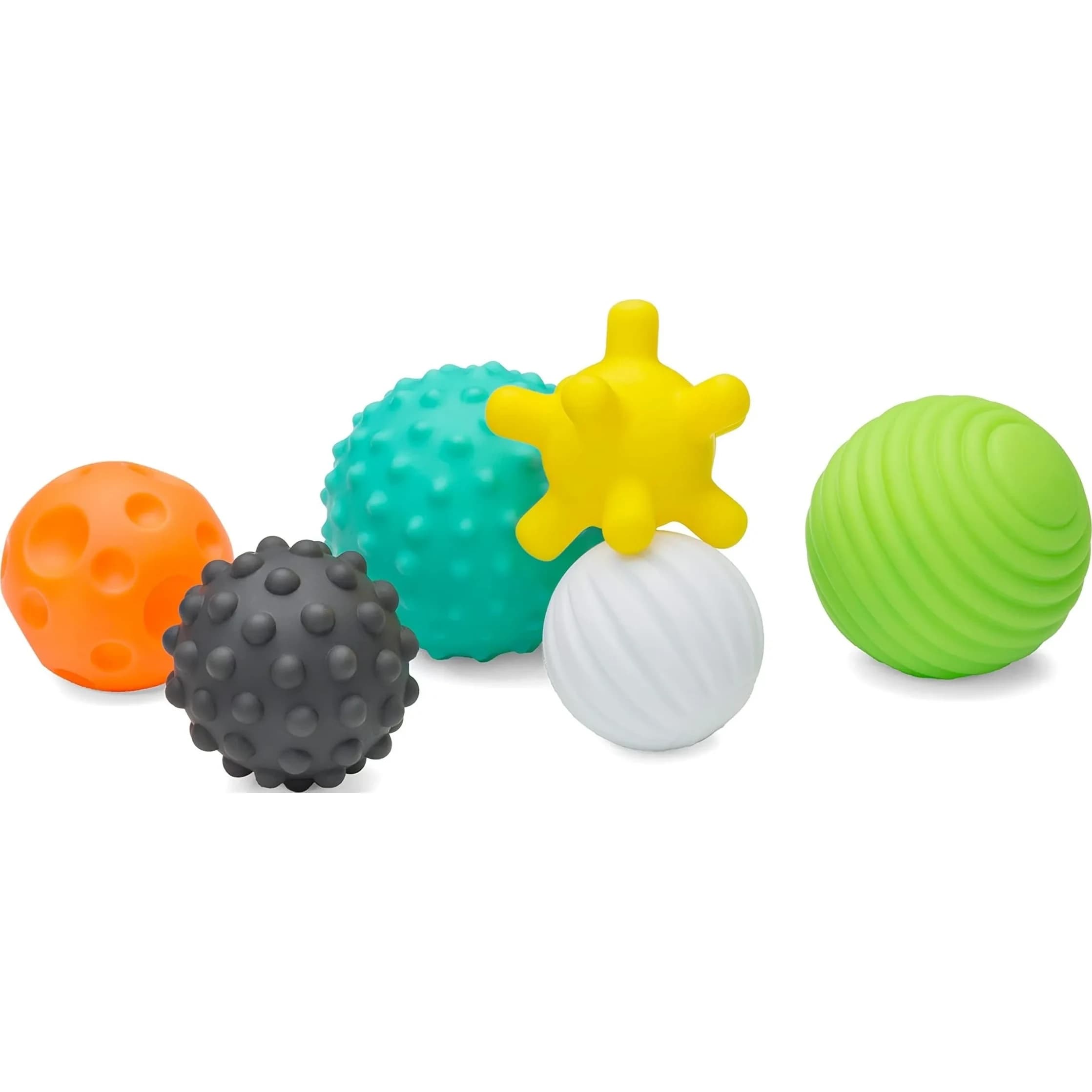 Infantino Textured Multi Ball Set 10-Piece | BPA-Free Sensory Toy for Babies 6+ Months — Multi