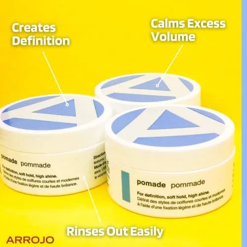 ARROJO Pomade 1.7 Fl Oz | High Shine, Definition, Frizz Control thumbnail 5