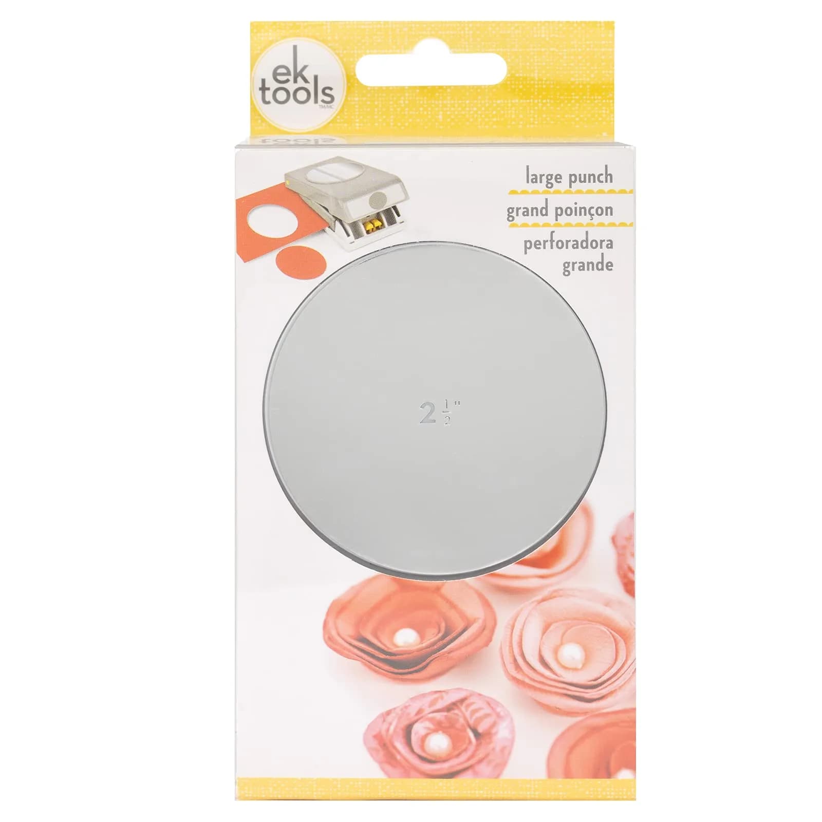 EK Tools Circle Paper Punch 2.5-Inch White | Create Border Art Shapes