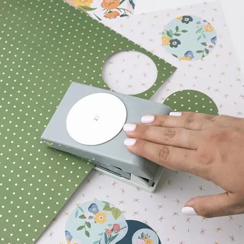 EK Tools Circle Paper Punch 2.5-Inch White | Create Border Art Shapes thumbnail 5