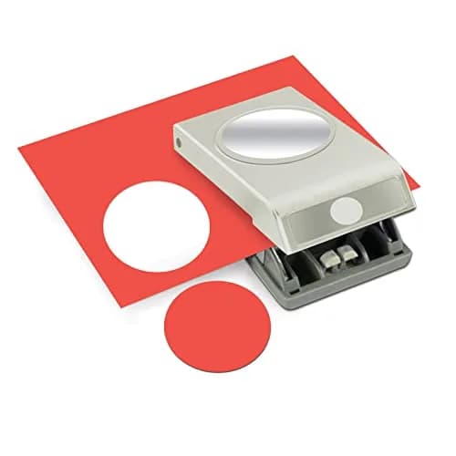 EK Tools Circle Paper Punch 2.5-Inch White | Create Border Art Shapes thumbnail 2