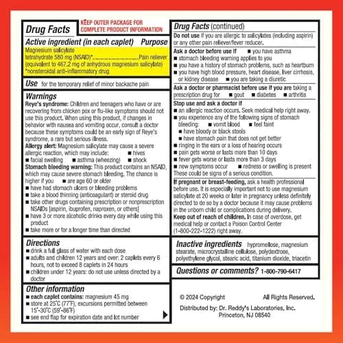 Doans Back Pain Relief Caplets, 580 mg Magnesium Salicylate | Fast-Acting Back Pain Relief thumbnail 5