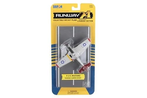 Runway24 P51 Tuskegee Airmen Vehicle | Die-Cast Model with Rubber Runway (4in x 4.625in x 1in) thumbnail 5