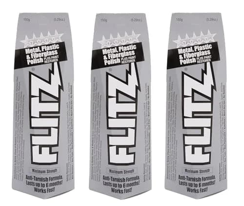 Flitz Metal Polish Paste - 5.29oz (150g) 3-Pack | Cleans, Polishes, Protects Solid Metals thumbnail 1