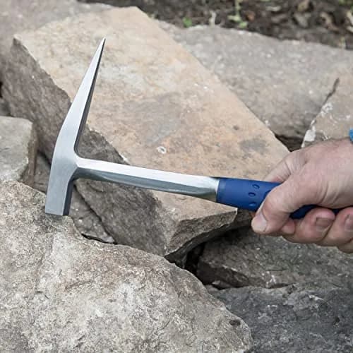 Estwing Rock Pick - 13 oz Geological Hammer with Smooth Face & Shock Reduction Grip - E3-13P, Silver | Fully Forged Alloy Steel, 70% Vibration Reduction thumbnail 4