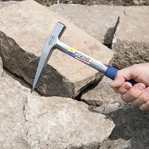 Estwing Rock Pick - 13 oz Geological Hammer with Smooth Face & Shock Reduction Grip - E3-13P, Silver | Fully Forged Alloy Steel, 70% Vibration Reduction thumbnail 5