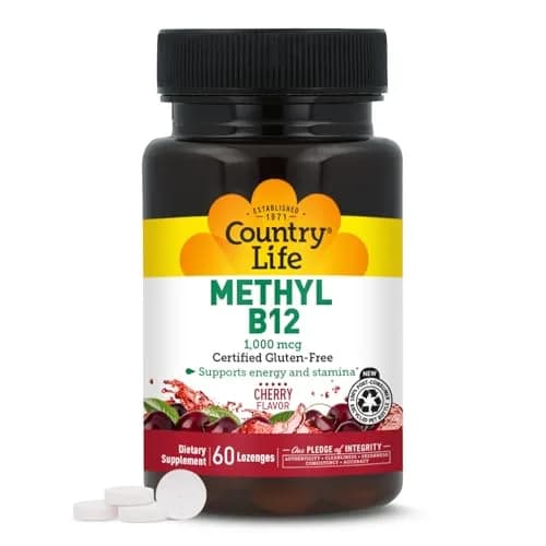 Country Life Methyl B12 1000 mcg Cherry Flavor | Supports Energy & Stamina thumbnail 1