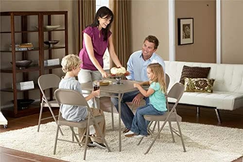 Cosco All Steel Folding Chair Antique Linen | Durable, Space-Saving Seating (70-120 chars) thumbnail 6