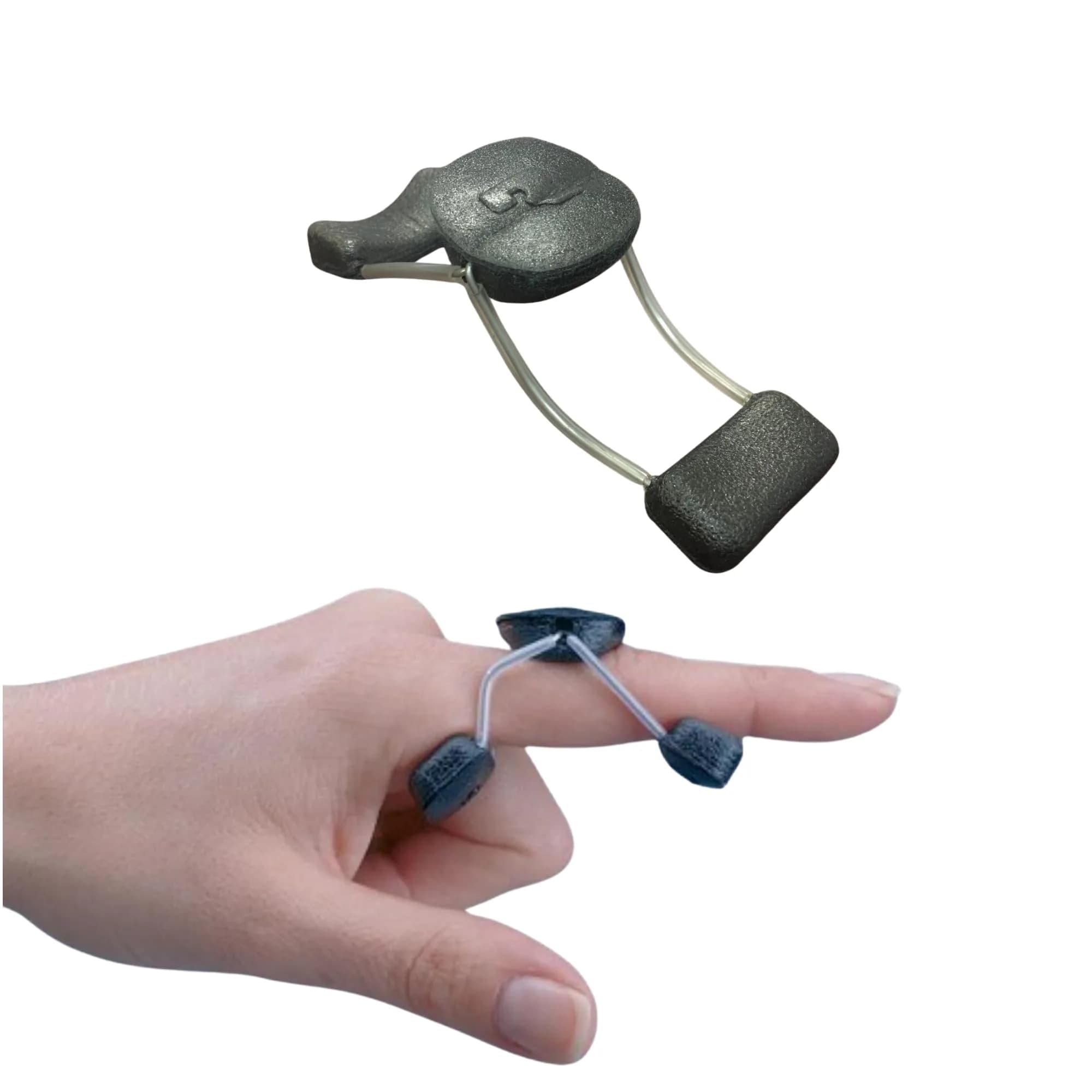 Rolyan Sof-Stretch Finger Extension Splint Large White | Supports PIP Joint Extension for Boutonniere Deformity — Extra Large Black