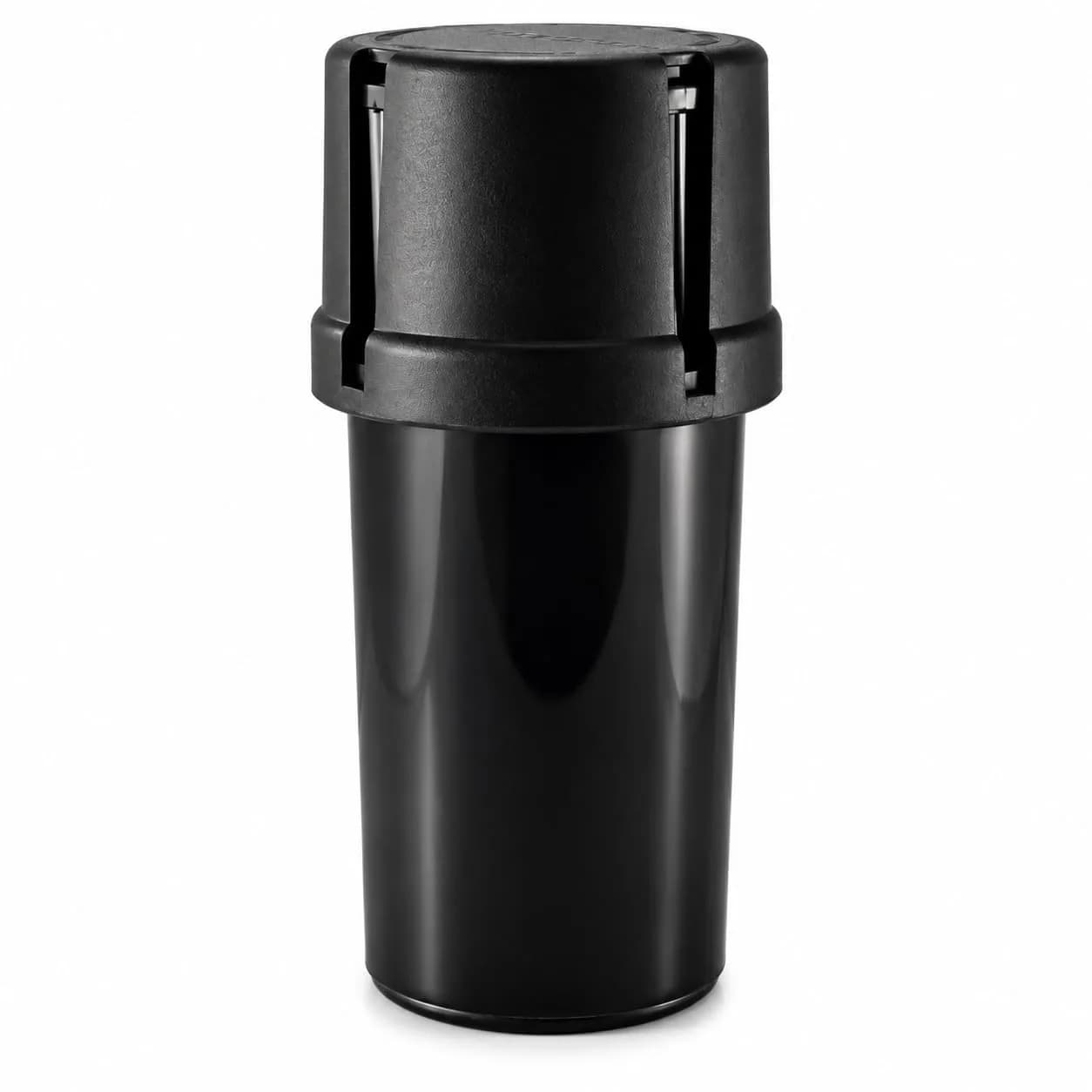 Medtainer Black Storage Container with Built-In Grinder | 4.5cm (1.6") x 9cm (3.6") - main product image