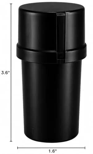 Medtainer Black Storage Container with Built-In Grinder | 4.5cm (1.6") x 9cm (3.6") thumbnail 4