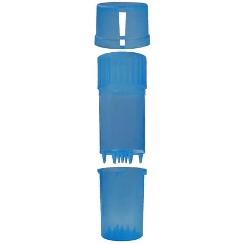 Medtainer Translucent Blue Large 2-in-1 Storage Container with Built-In Grinder (15.8 cm x 6.9 cm x 4.7 cm) | Airtight Watertight Medical-Grade Plastic thumbnail 3