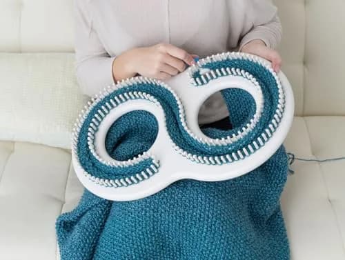 Authentic Knitting Board Afghan Knitting Loom for Blankets, S-Shaped 198-Peg Loom | Knit Blankets Up to 60" Wide thumbnail 4