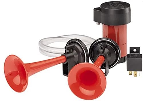 Hella 003001651 2-Trumpet 12V Air Horn Kit, Multi | 118dB Safety Horn with Compressor