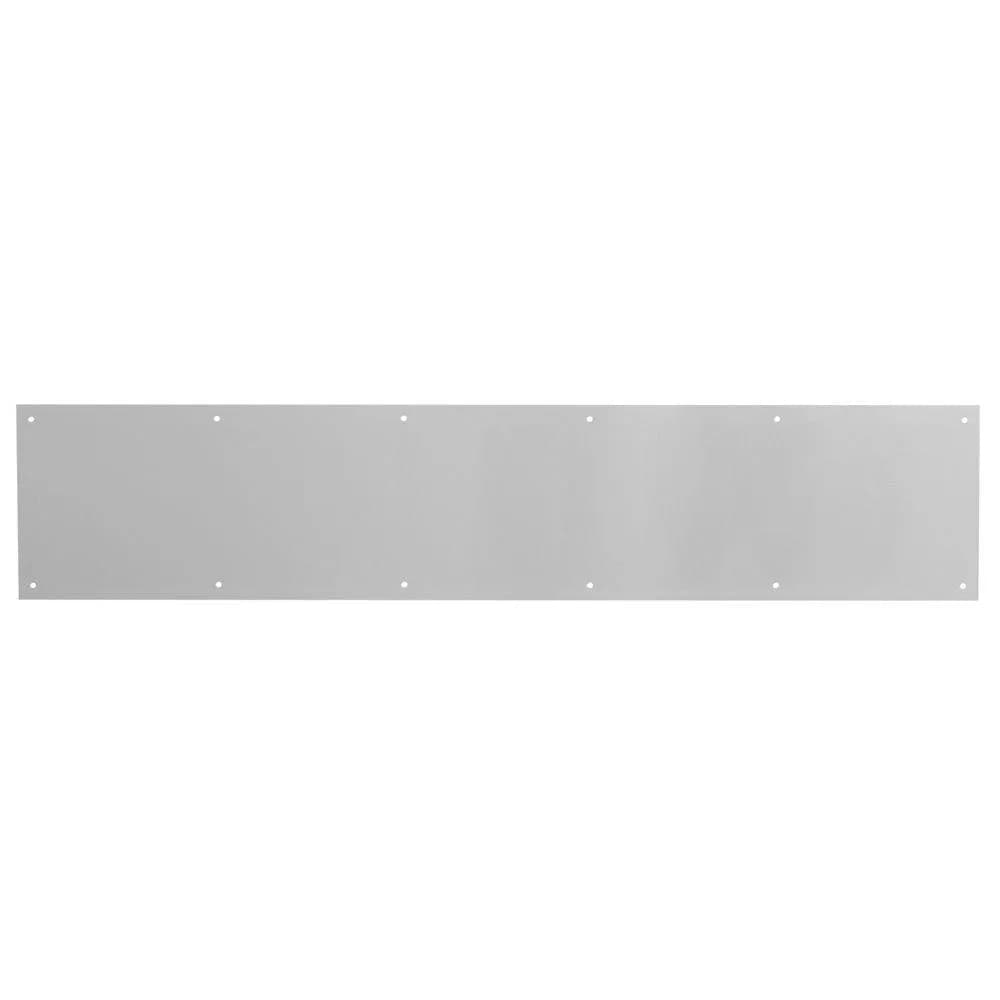 Prime-Line J 4702 6 in. x 34 in. Aluminum Satin Finish Door Kick Plate | Full Door Coverage, Rust-Resistant - main product image