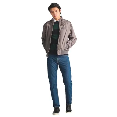 Members Only Classic Iconic Racer Slim Fit Windbreaker Jacket (Grey, Medium) | Water-Resistant Year-Round thumbnail 2