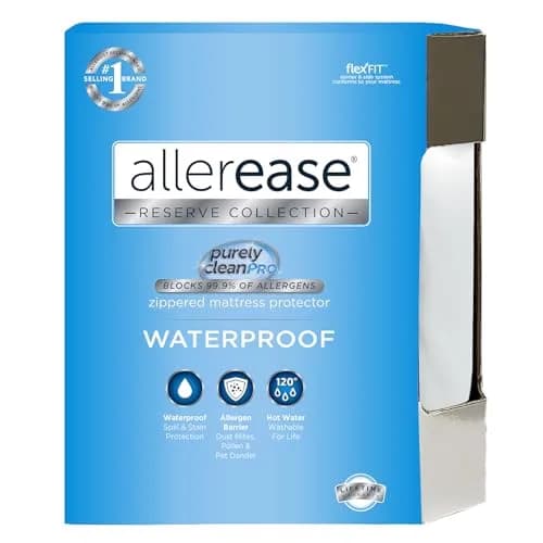 Aller-Ease Waterproof Mattress Protector Full Size | Allergen Barrier & Stain Protection, 38.5" x 74.5" x 8" thumbnail 1