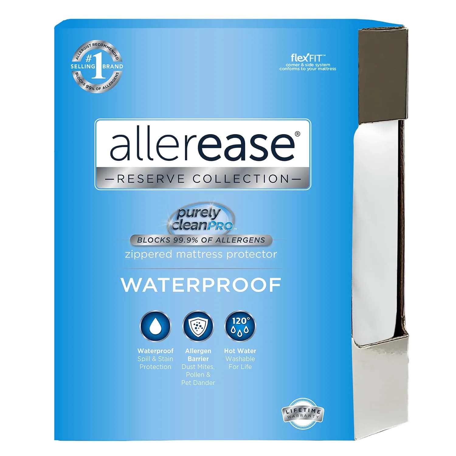 AllerEase Waterproof Mattress Protector King | Allergy & Spill Defense, Machine Washable — Queen