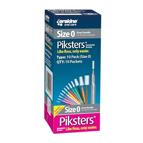 Piksters Interdental Brush Size 0 Grey 100 Pack | ISO 1 for Very Tight Gaps thumbnail 9
