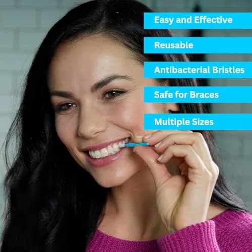 Piksters Interdental Brush Size 0 Grey 100 Pack | ISO 1 for Very Tight Gaps thumbnail 2