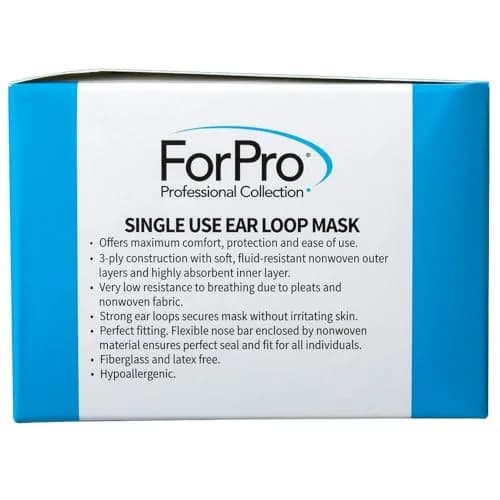 ForPro Professional Collection Hypoallergenic 3-Ply Face Mask, 50-Count | Breathable, Fluid-Resistant, Comfortable thumbnail 3