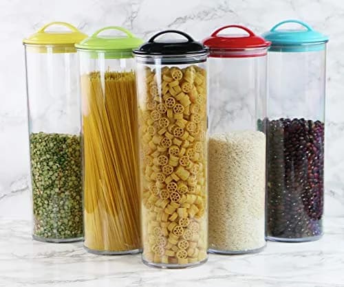 Reston Lloyd Tall Clear Spaghetti Pasta Storage Canister Container with Airtight Lid, 2.56 L (9 Cups) | BPA-Free for Kitchen Pantry Organization thumbnail 3