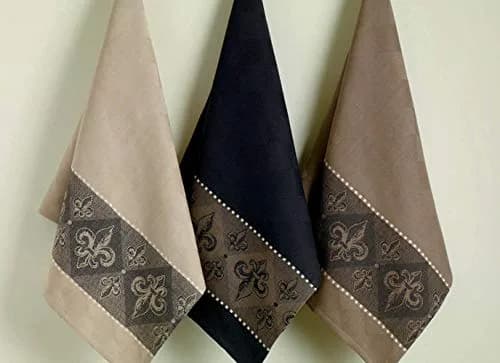 DII Cotton French Jacquard Dish Towels Set of 3 | Elegant Kitchen Decor & Absorbent thumbnail 6