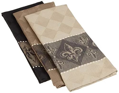 DII Cotton French Jacquard Dish Towels Set of 3 | Elegant Kitchen Decor & Absorbent thumbnail 2