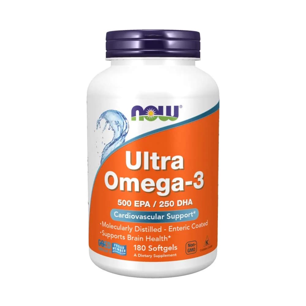 NOW Foods Ultra Omega-3 500 EPA/250 DHA 180 Softgels - main product image