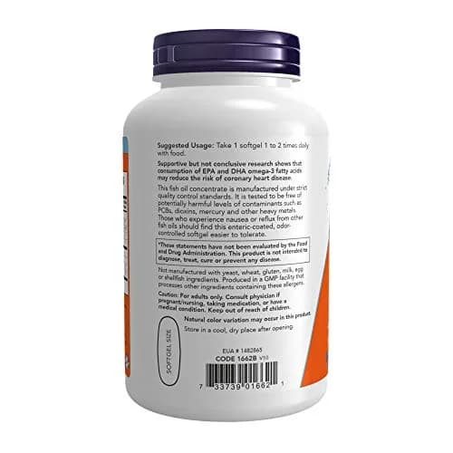 NOW Foods Ultra Omega-3 500 EPA/250 DHA 180 Softgels thumbnail 2
