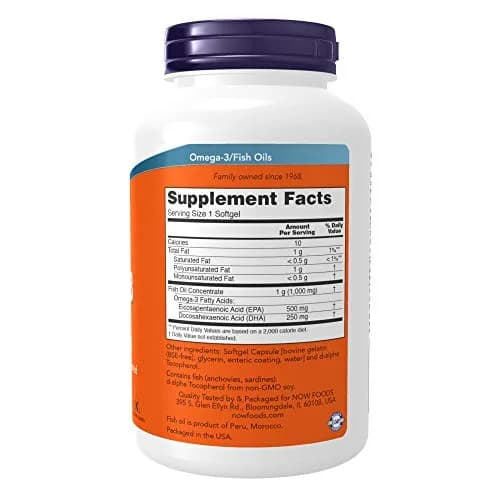 NOW Foods Ultra Omega-3 500 EPA/250 DHA 180 Softgels thumbnail 3