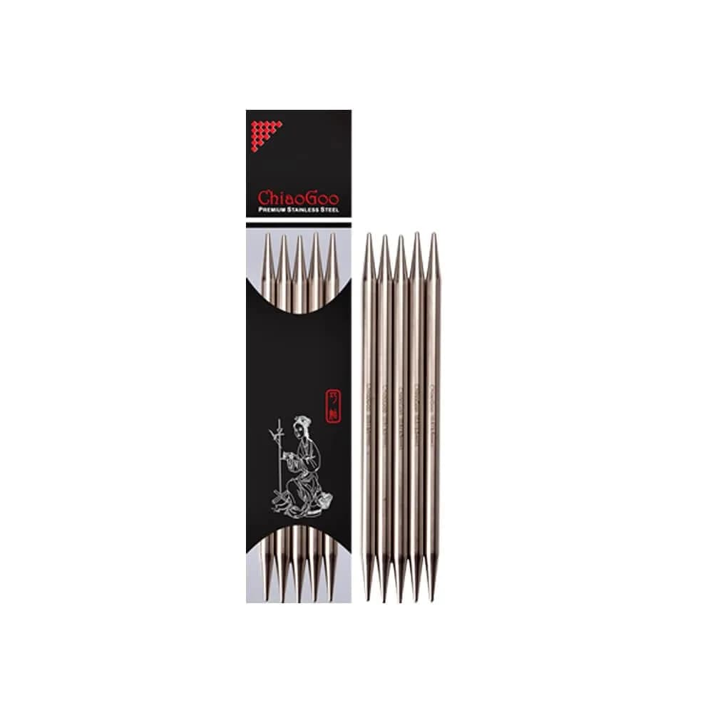 ChiaoGoo Red Knitting Needle Size US 1 (2.25mm) | Stainless Steel Double Pointed Needles - main product image