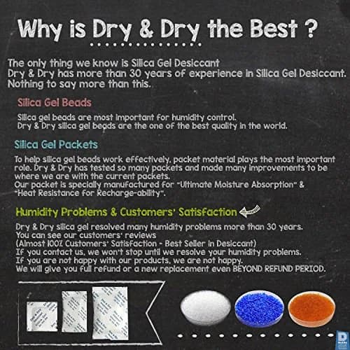 Dry & Dry 2 Gram Silica Gel Packets | Rechargeable Moisture Absorbers for Food & Electronics thumbnail 8