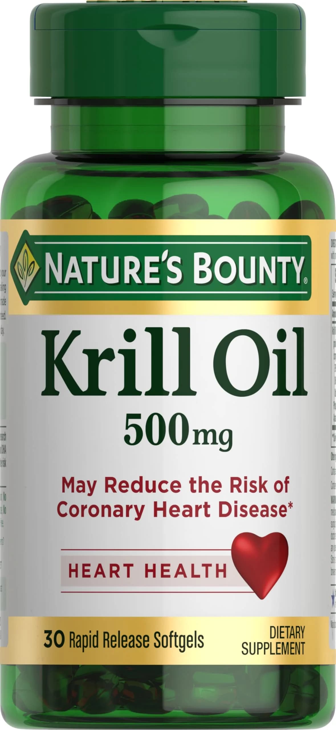 Nature's Bounty Krill Oil 500mg 30 Count Softgels — Softgel